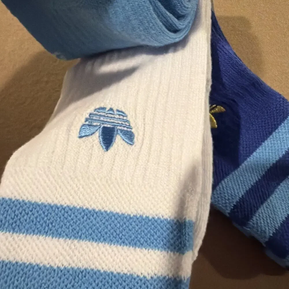 Adidas Originals Unisex Argentina Soccer Colorway Roller Crew Socks - Size L